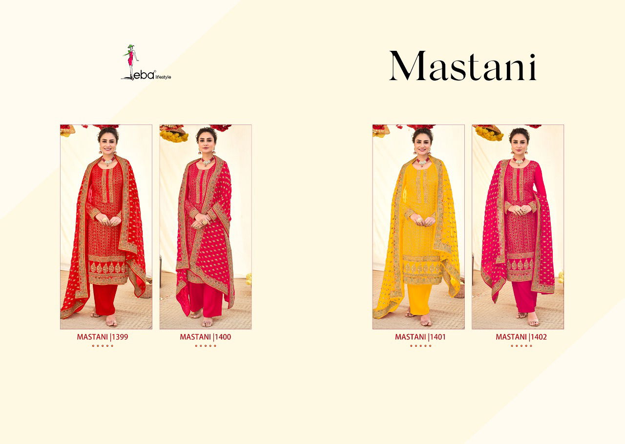 Eba Mastani Colours Heavy Festive Wear Georgette Designer Salwar Kameez Collection